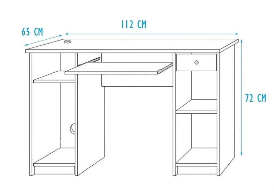 Detská poschodová posteľ so stolíkom dub sonoma/biela - 8