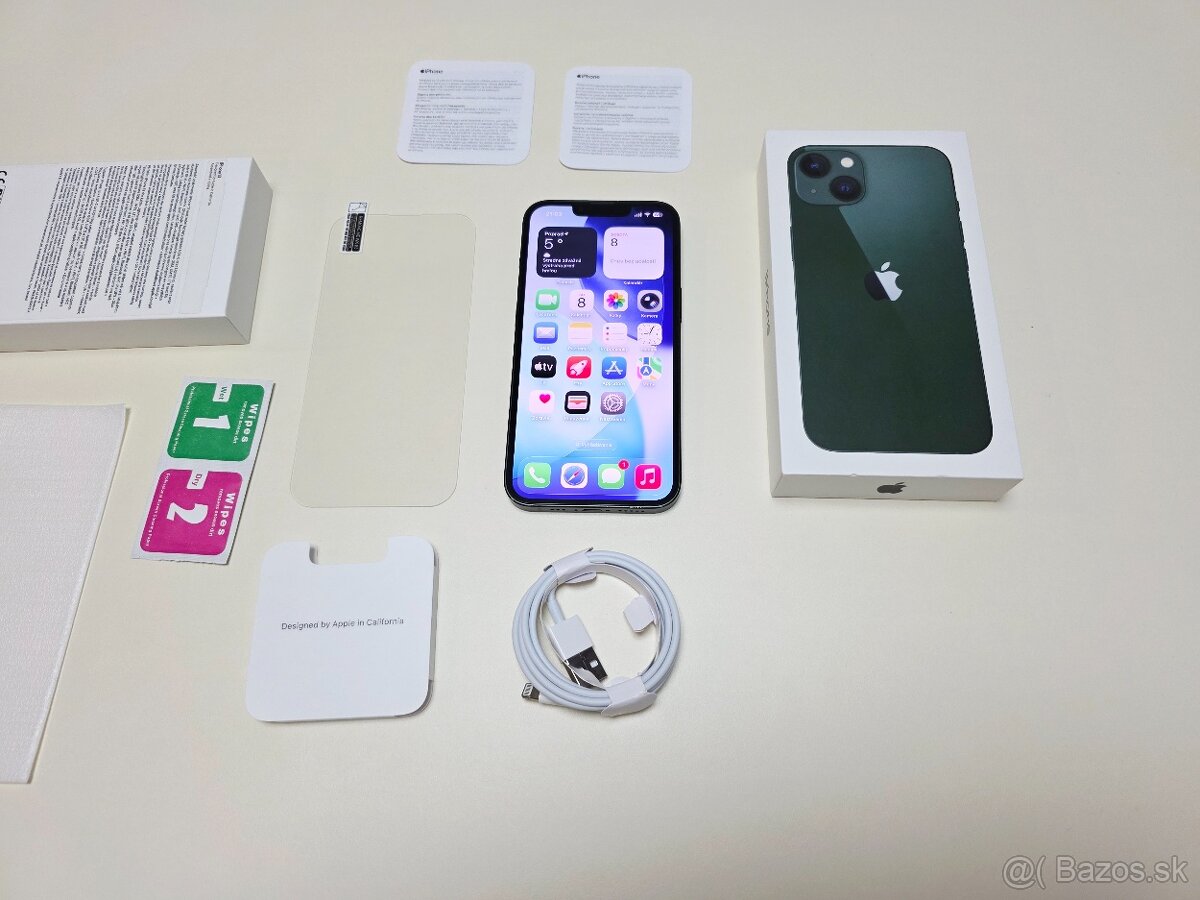 APPLE IPHONE 13 256GB GREEN,ZDRAVIE BATERKY 100% - 8