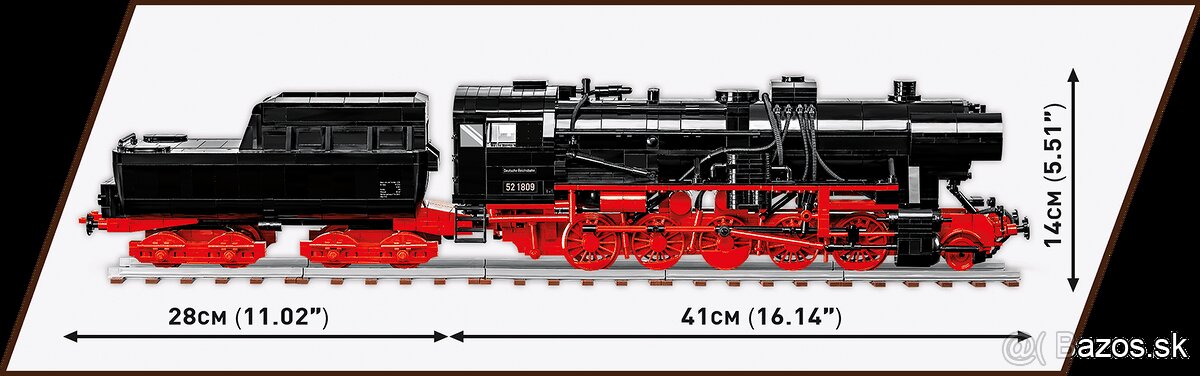COBI lokomotíva + plošinový vagón - 8
