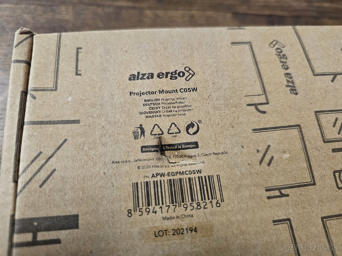 Stropný Držiak Projektora AlzaErgo Projector Mount C05W - 8