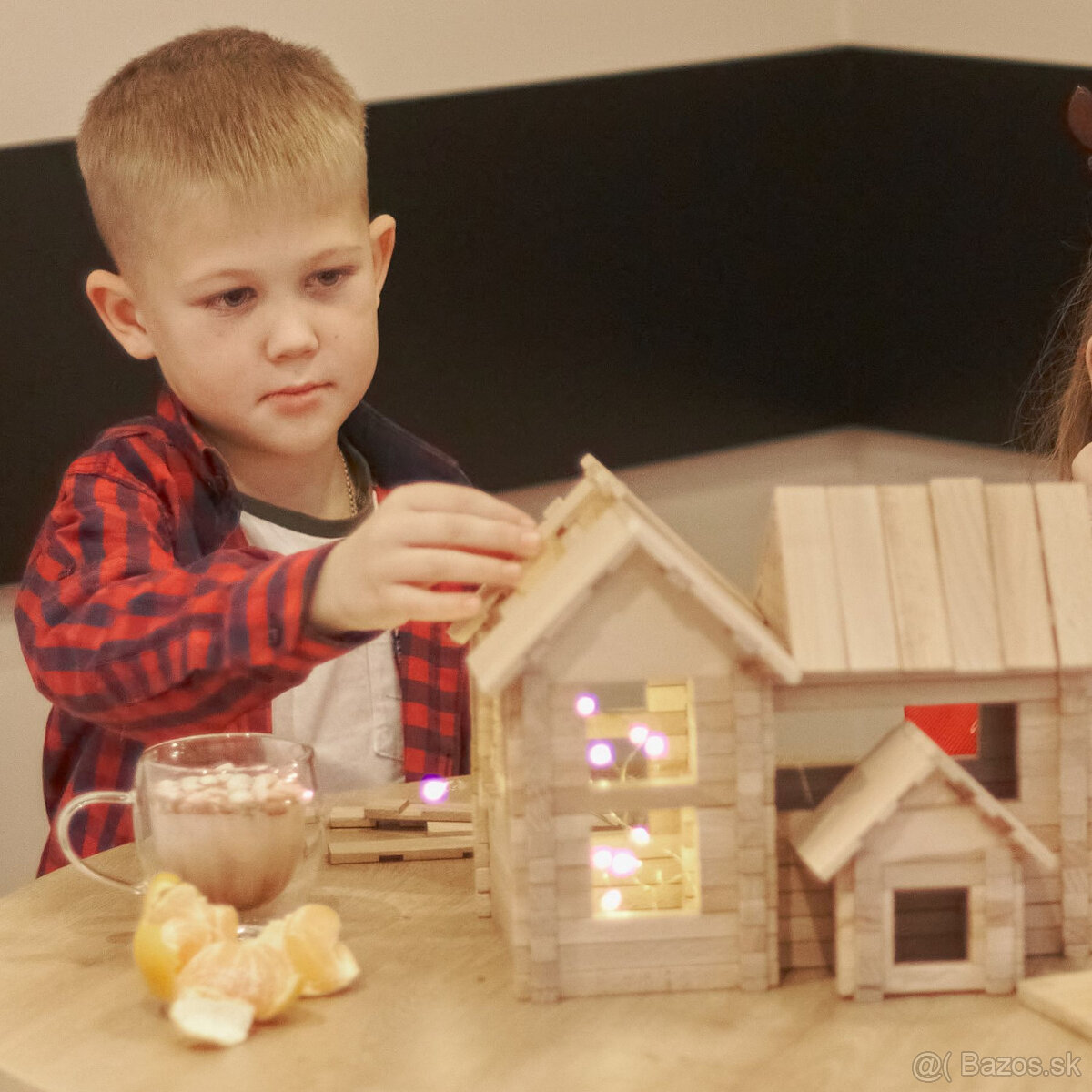 Drevená stavebnica chata – IgroTeco, úplne nová, nerozbalená - 8