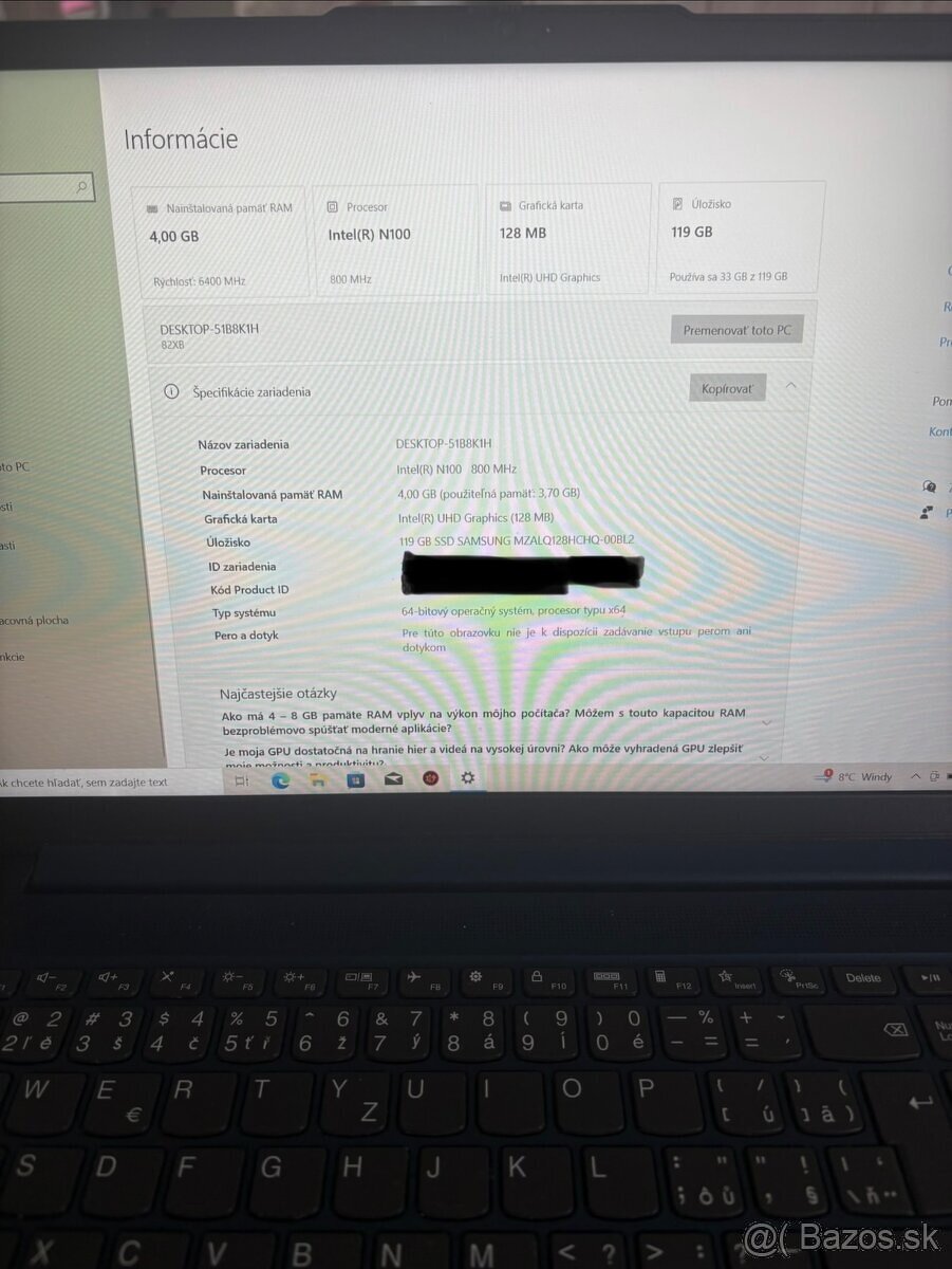 LENOVO IDEAPAD SLIM 3 - 8