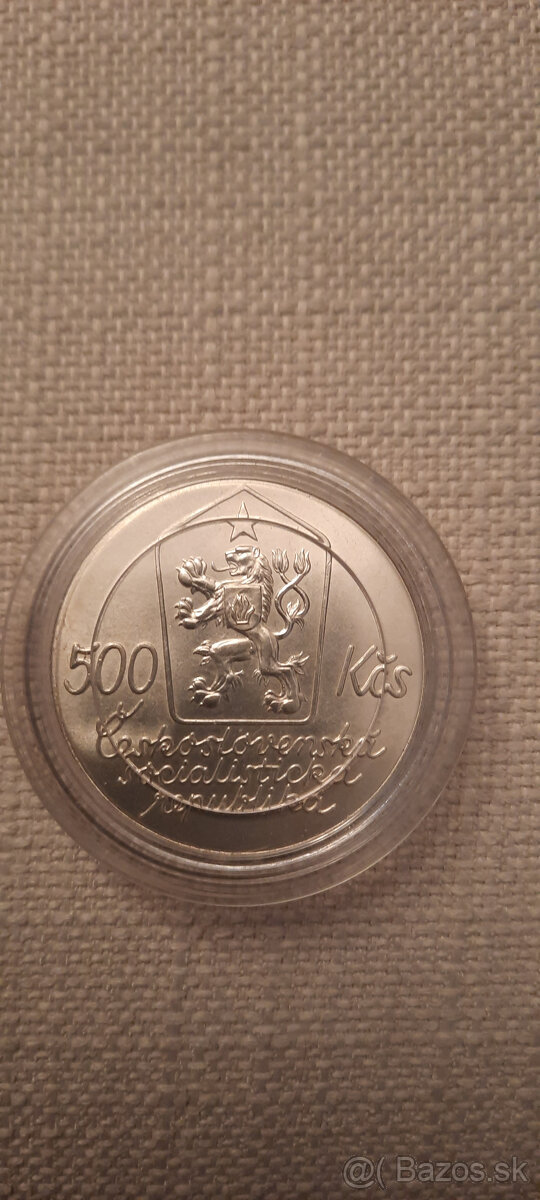 Predám (vymením) čs. striebornú mincu - 500 Kčs Josef Lada - 8