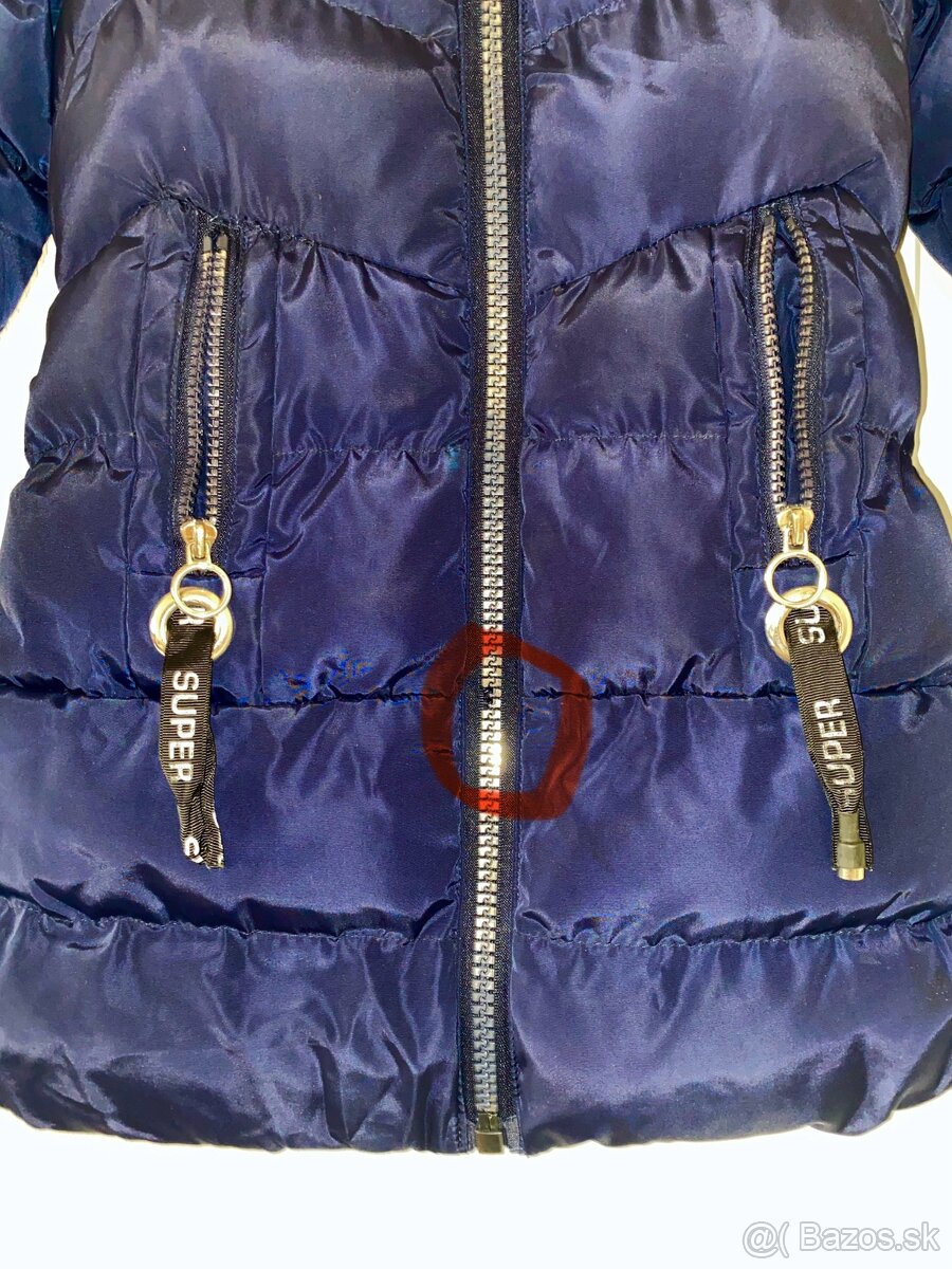 Prekrasna luxusne vyzerajuca zimna bunda velkost 110/116 - 8