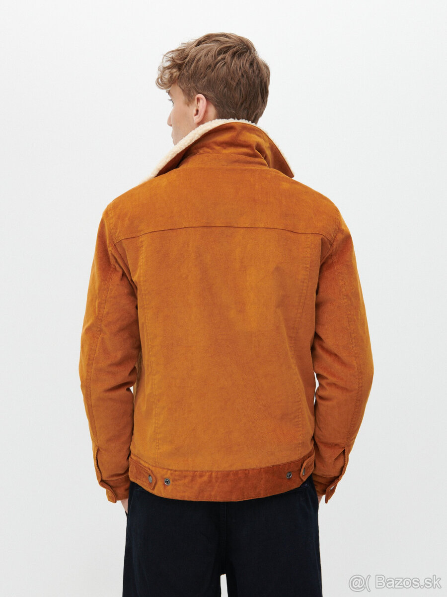 Menčestrová bunda s kožúškom sherpa veľ. XXL - 8