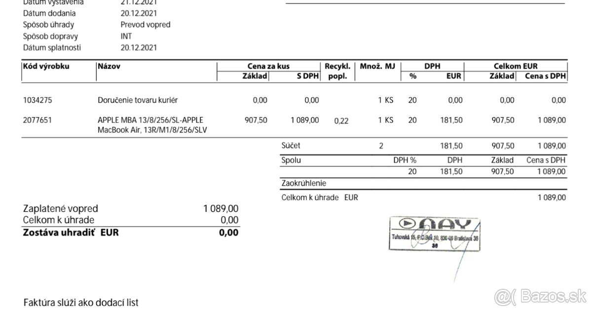 MacBook Air 13´ (M1, 8GB/256GB, Space gray) top stav - 8