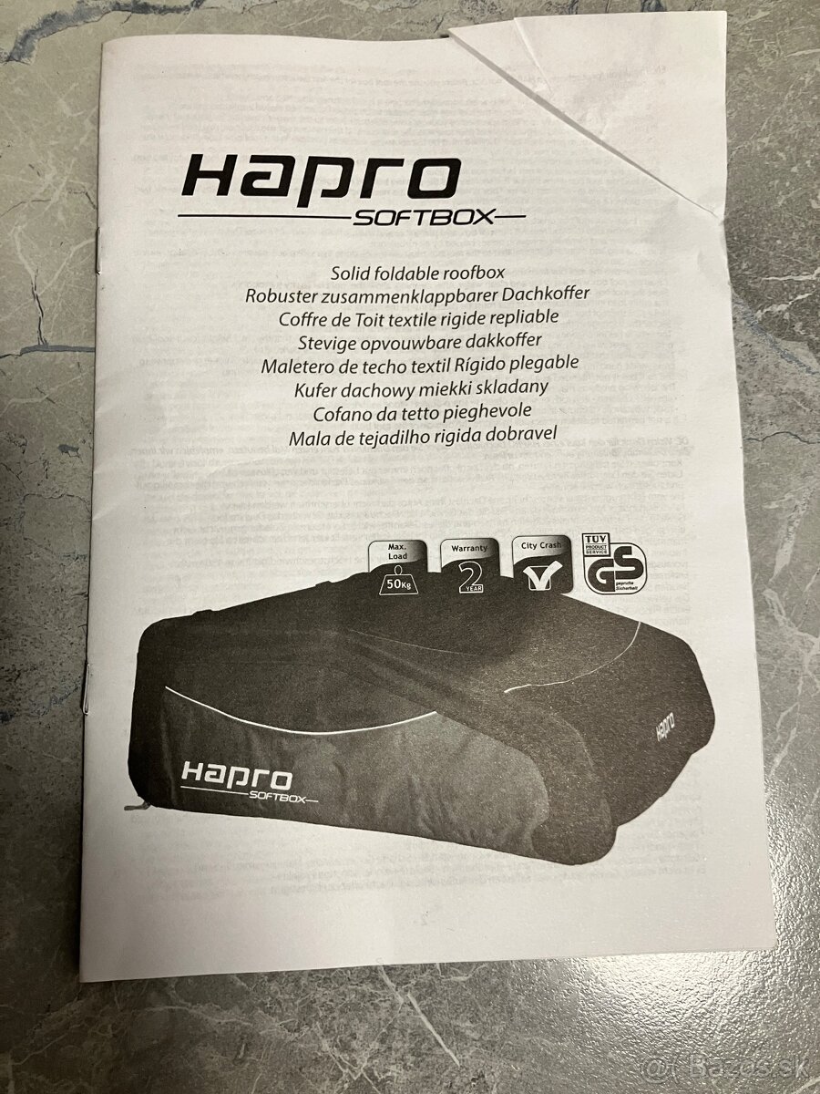 Strešný SoftBox Hapro (375 l) - 8