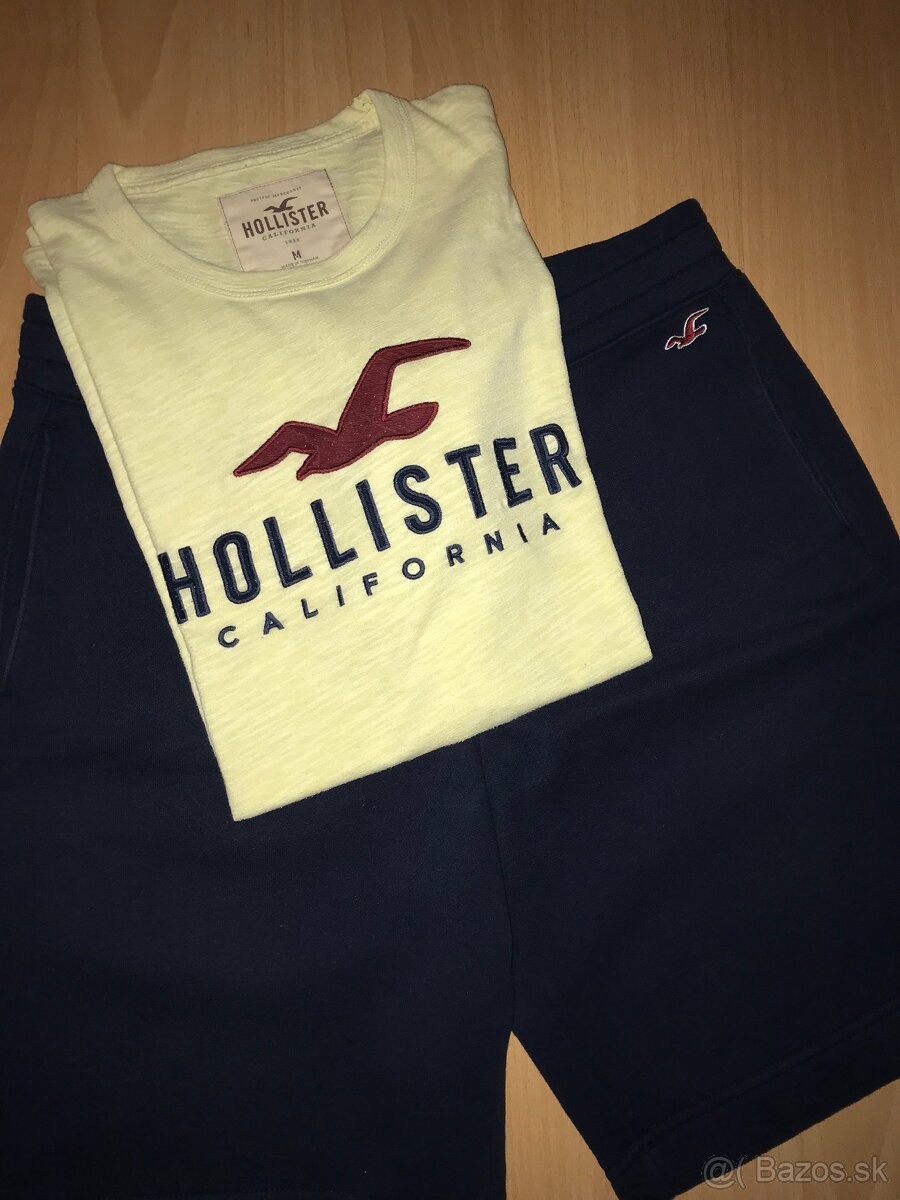 SÚPRAVA HOLLISTER: kraťasy + 2 x tričko veľ. M - 8