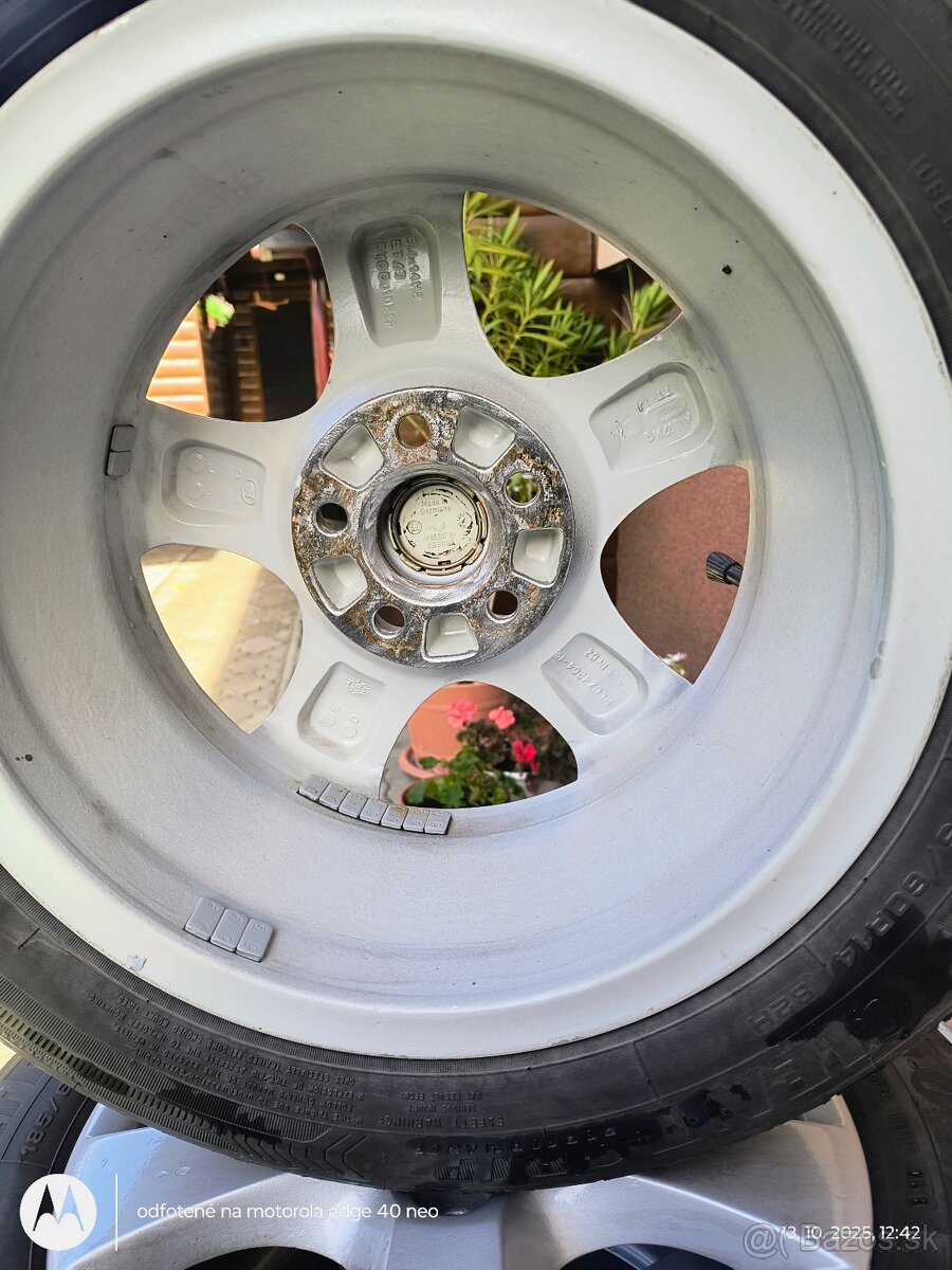 Elektróny 5x100 r14 + pneu 185/60 r14 - 8
