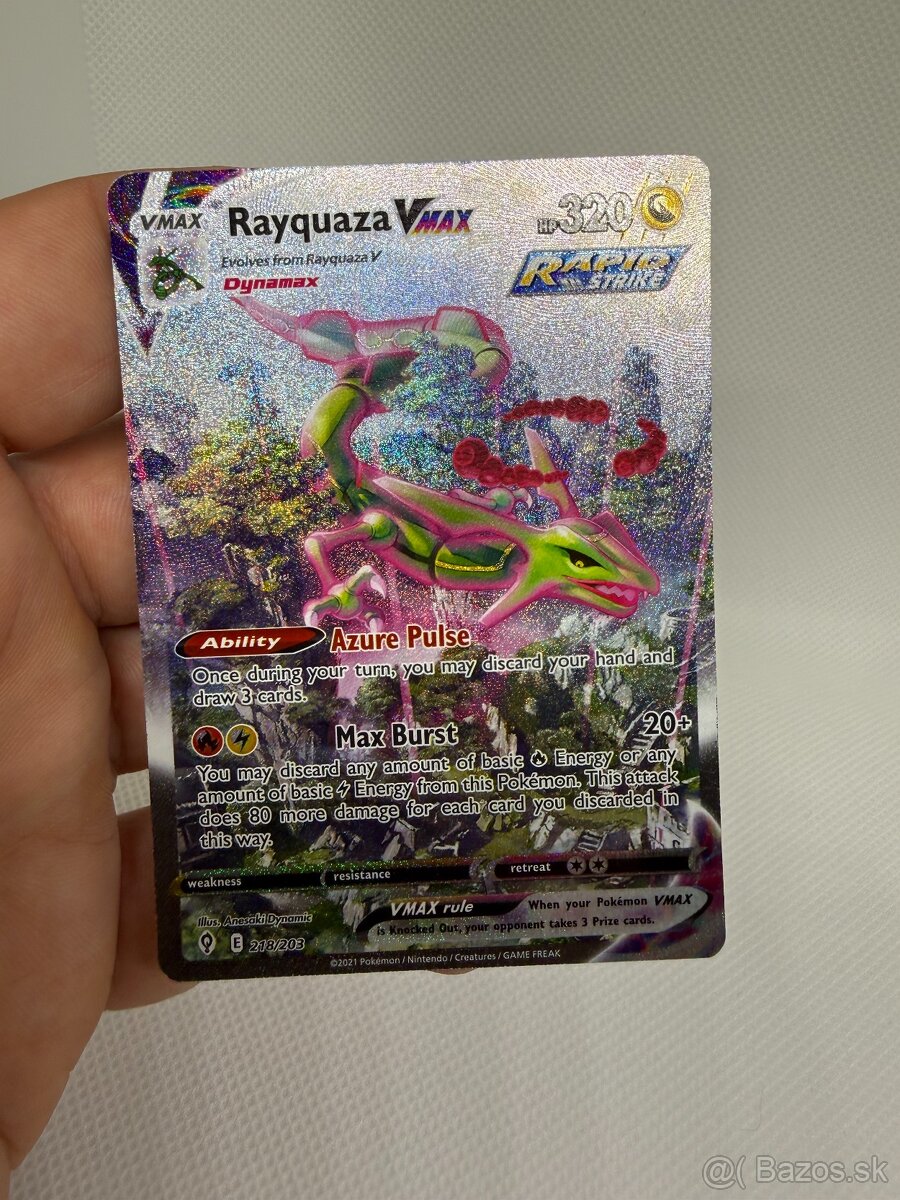 Pokémon karta Rayquaza VMAX 111/203 – Evolving Skies – EX - 8