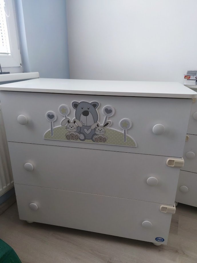 Pali detská postieľka + prebalovací pult SMART JOY + komoda - 8