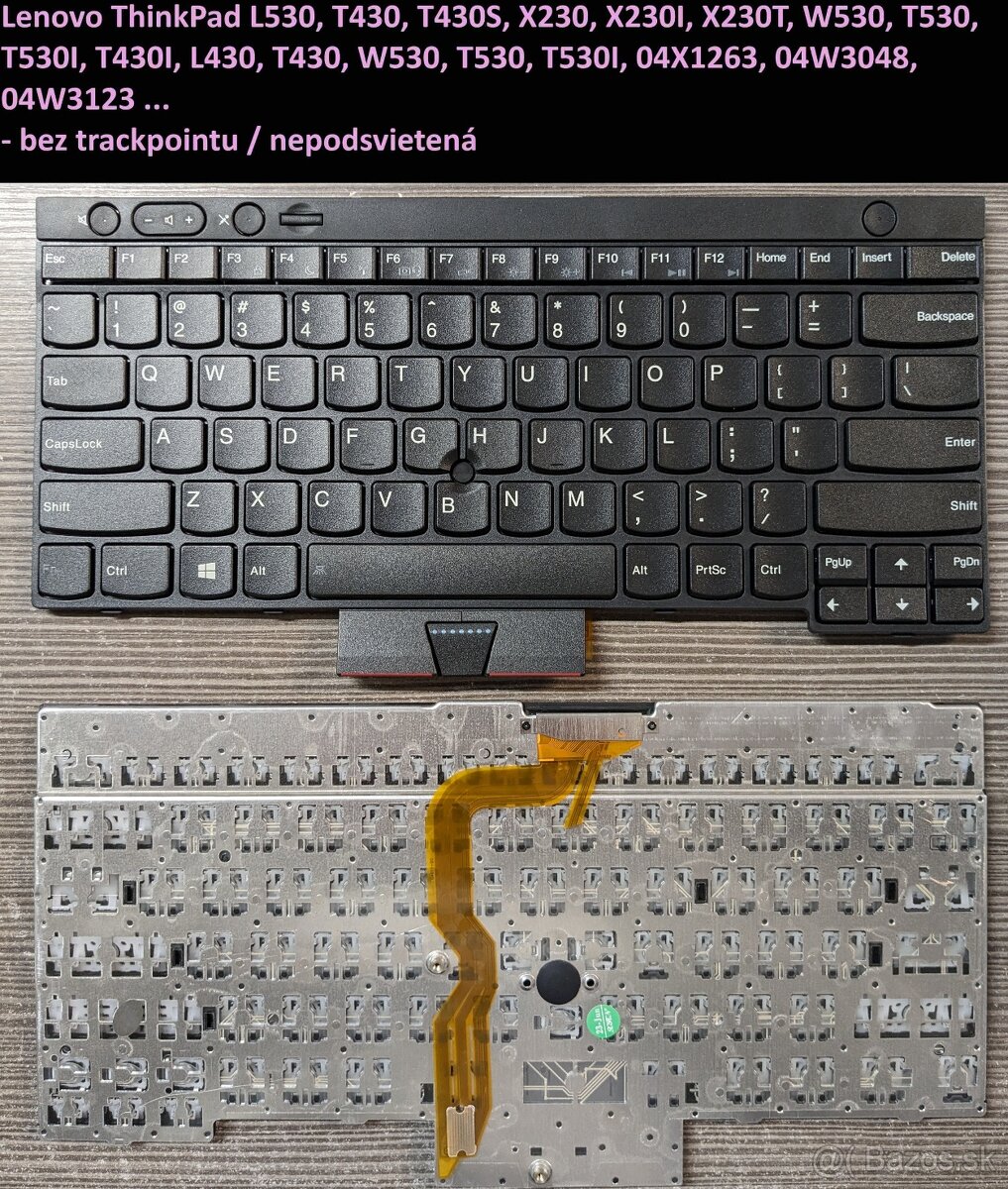 Klavesnice Lenovo X240/E480 L480/L530 T430 T530/ E450/E470 - 8