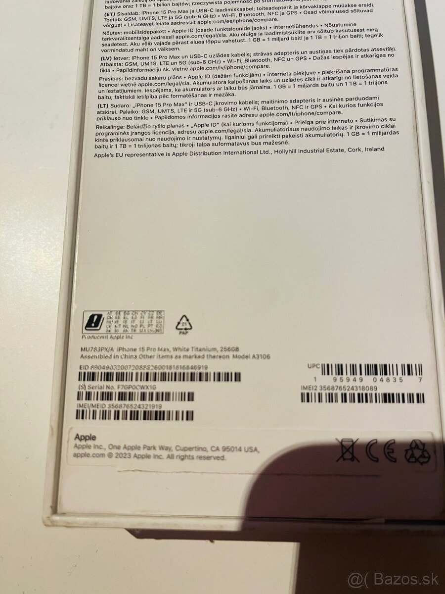 Iphone 15 Pro Max 256gb biely - 8