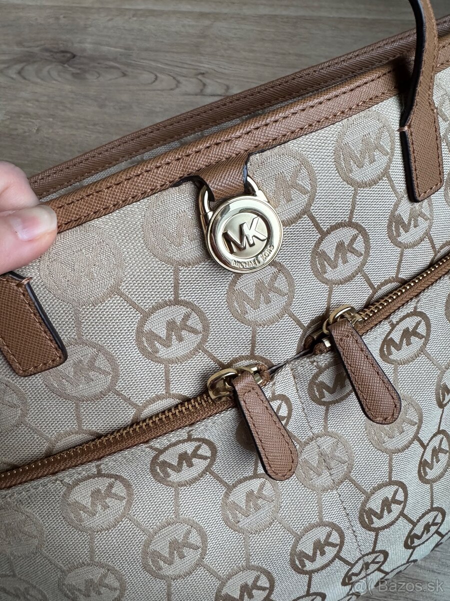 Michael Kors kabelka textil + koža - 8