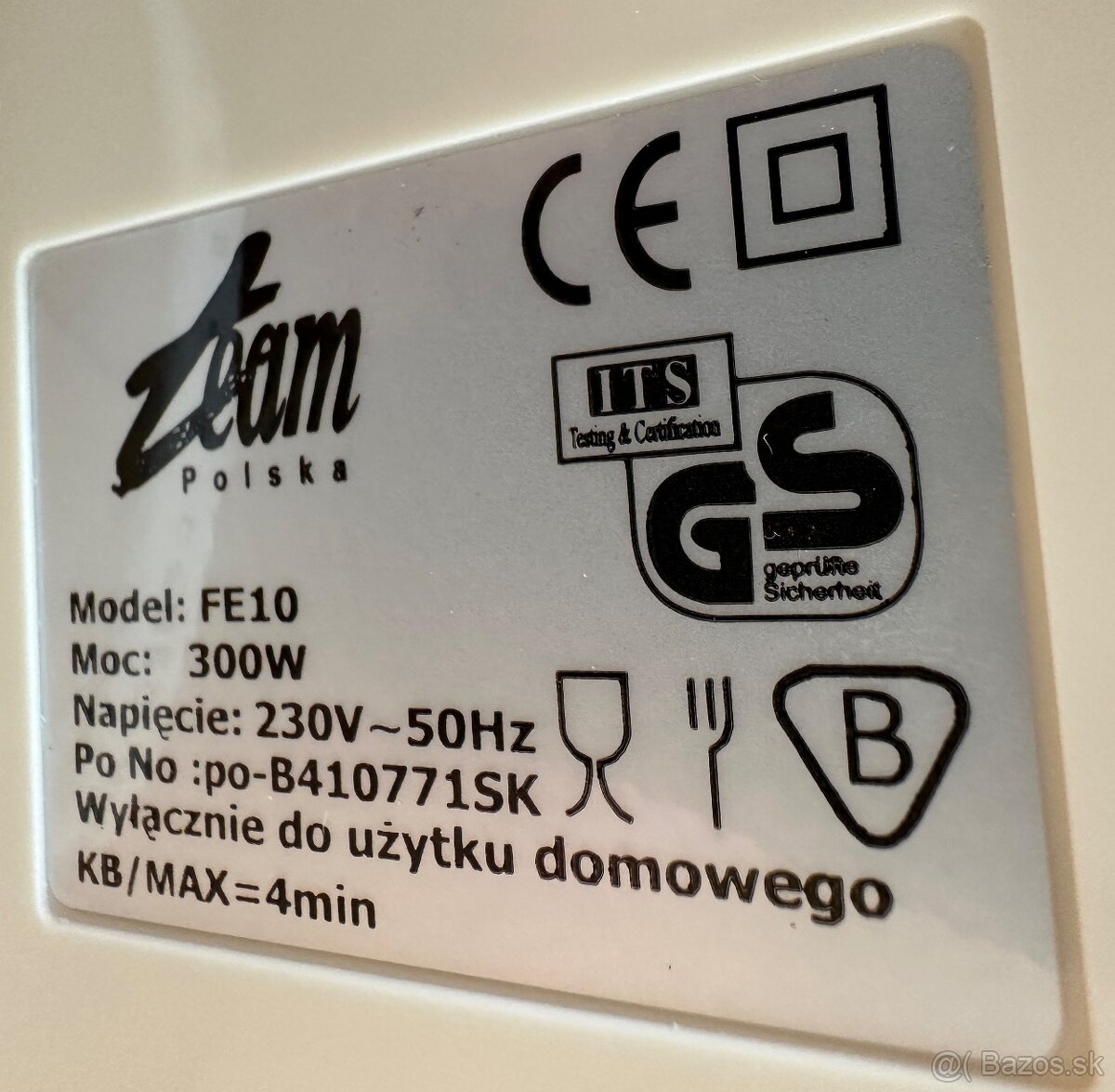 ODŠŤAVOVAČ Zelmer FE10 za 30€ - 8