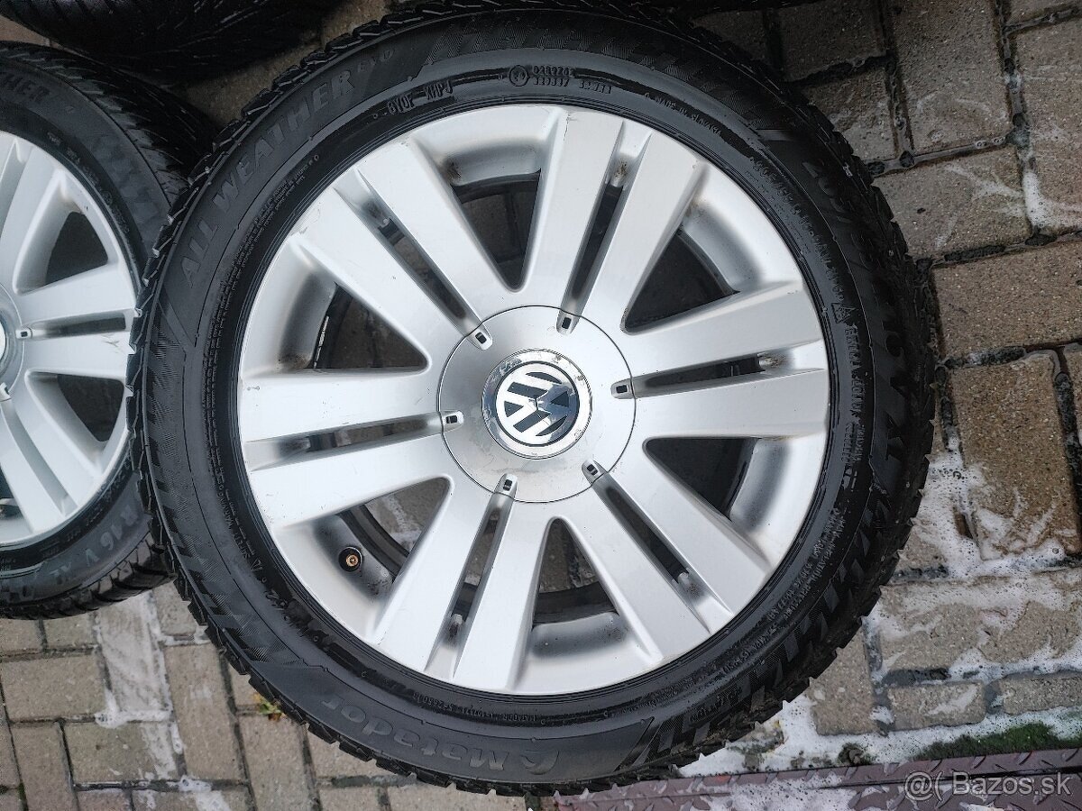 Predám zimné obutie na vw 205/55R16 rozteč 5x112R16 - 8