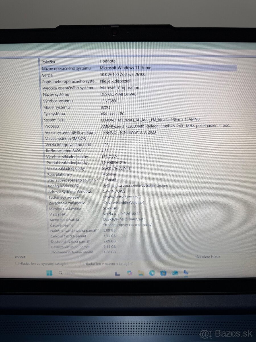 Lenovo IdeaPad Slim 3 - 8