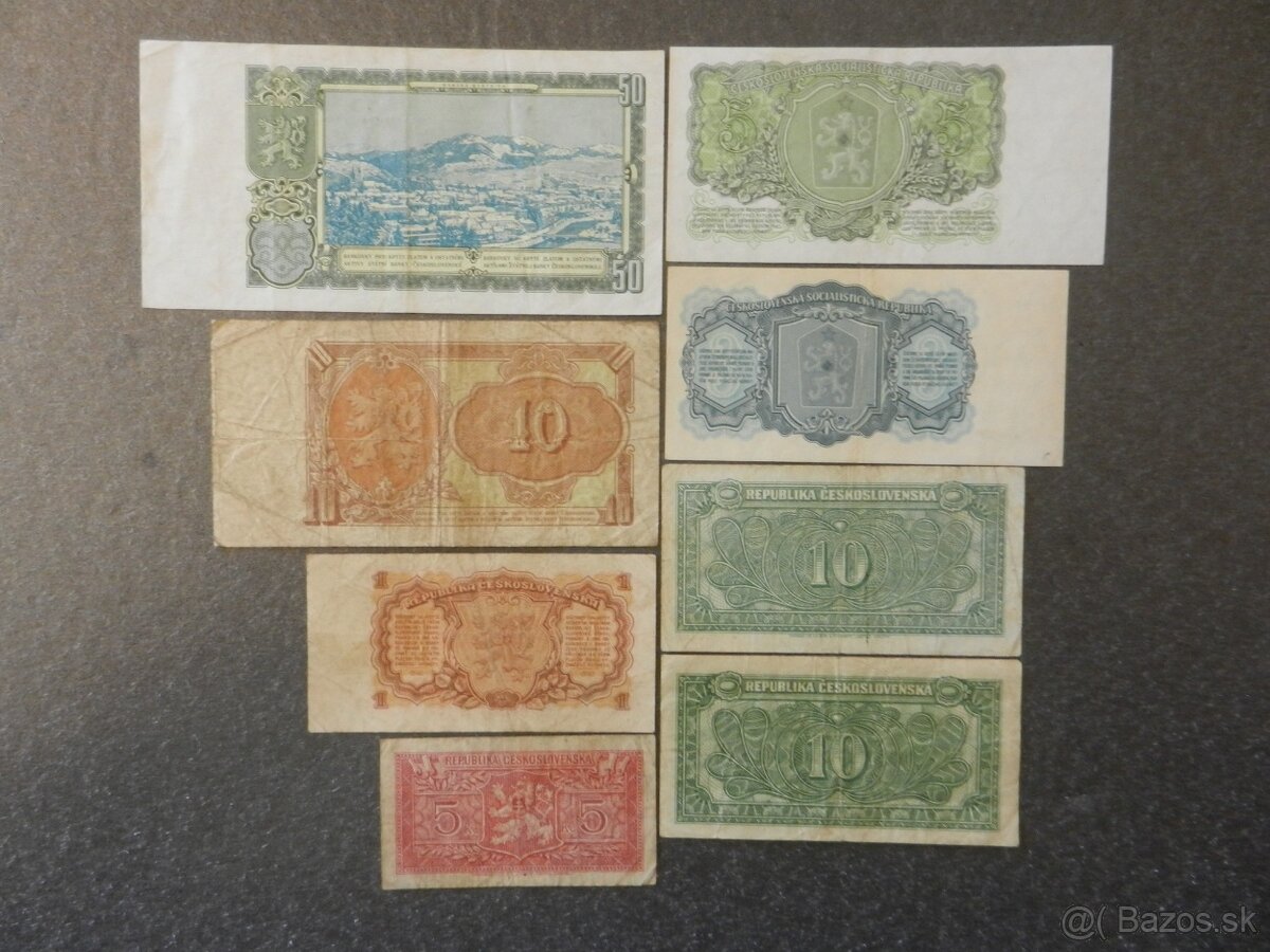 ...Československe bankovky aj kolkované... - 8