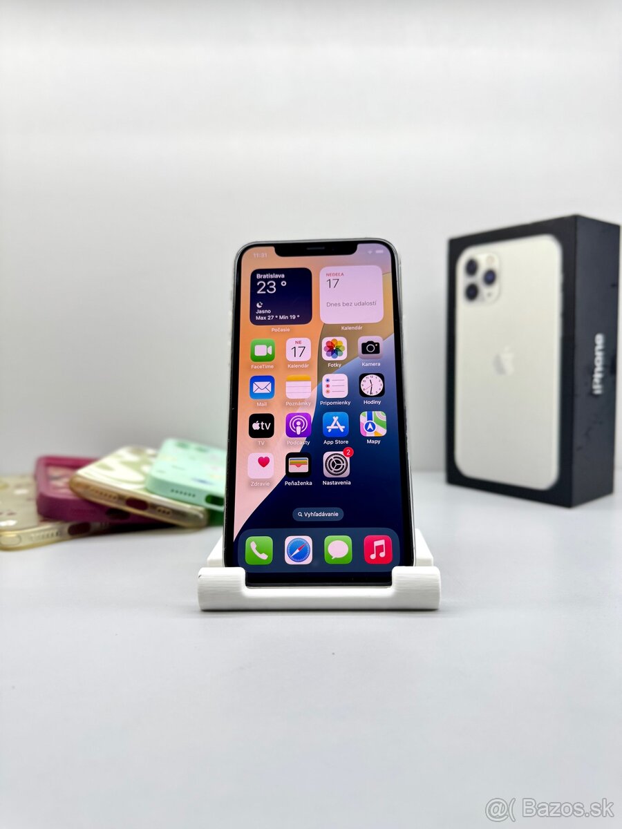 iPhone 11 PRO SILVER TOP STAV 100% BATÉRIA - 8