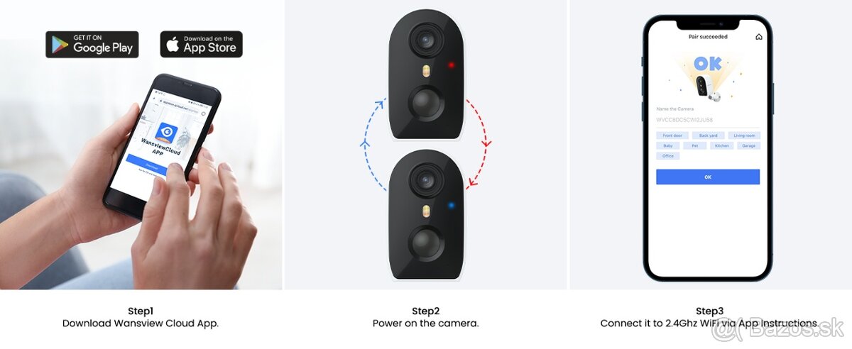 Vonkajšia bezdrôtová WiFi kamera Galayou R2 Pro - 8