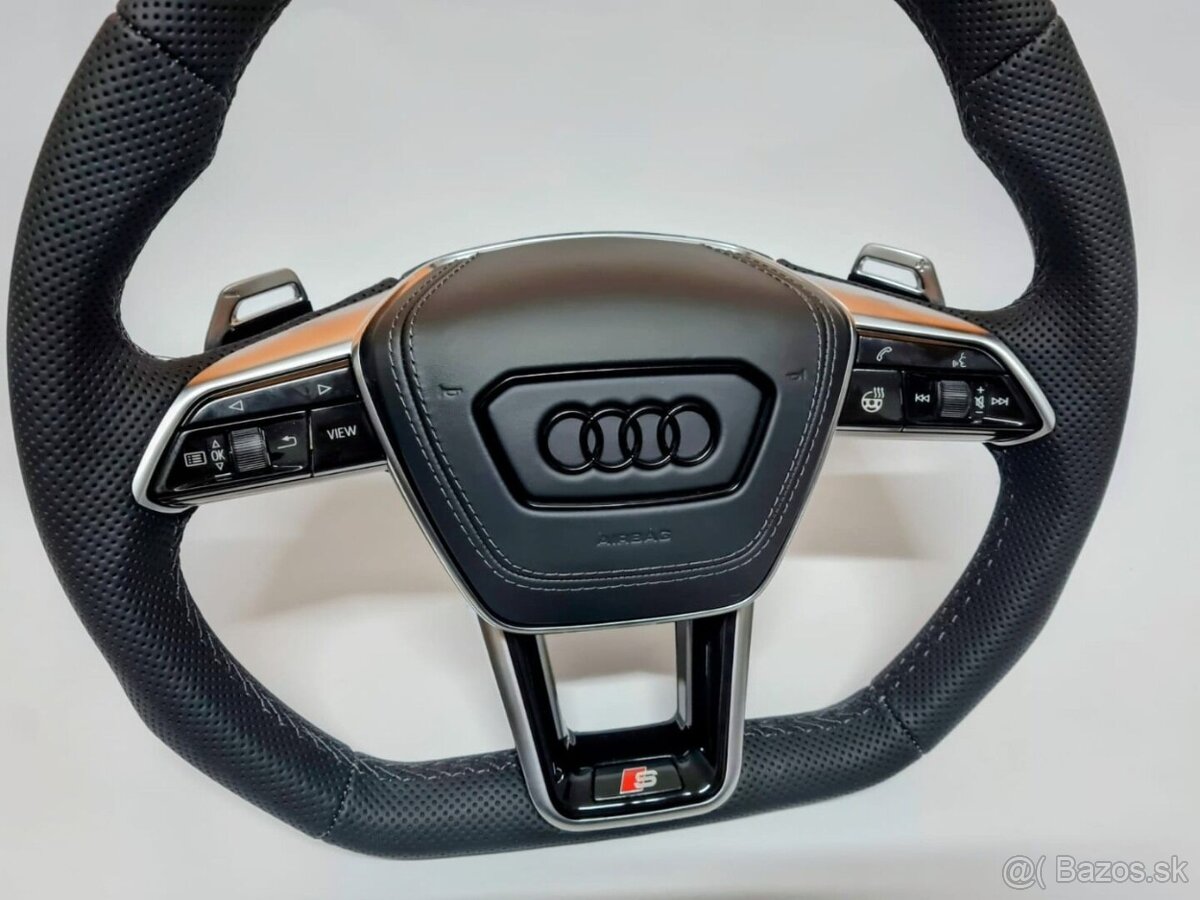 SPORTOVY VYHREVANY AUDI VOLANT MULTIFUNKCIA F1 PADLA AIRBAG - 8