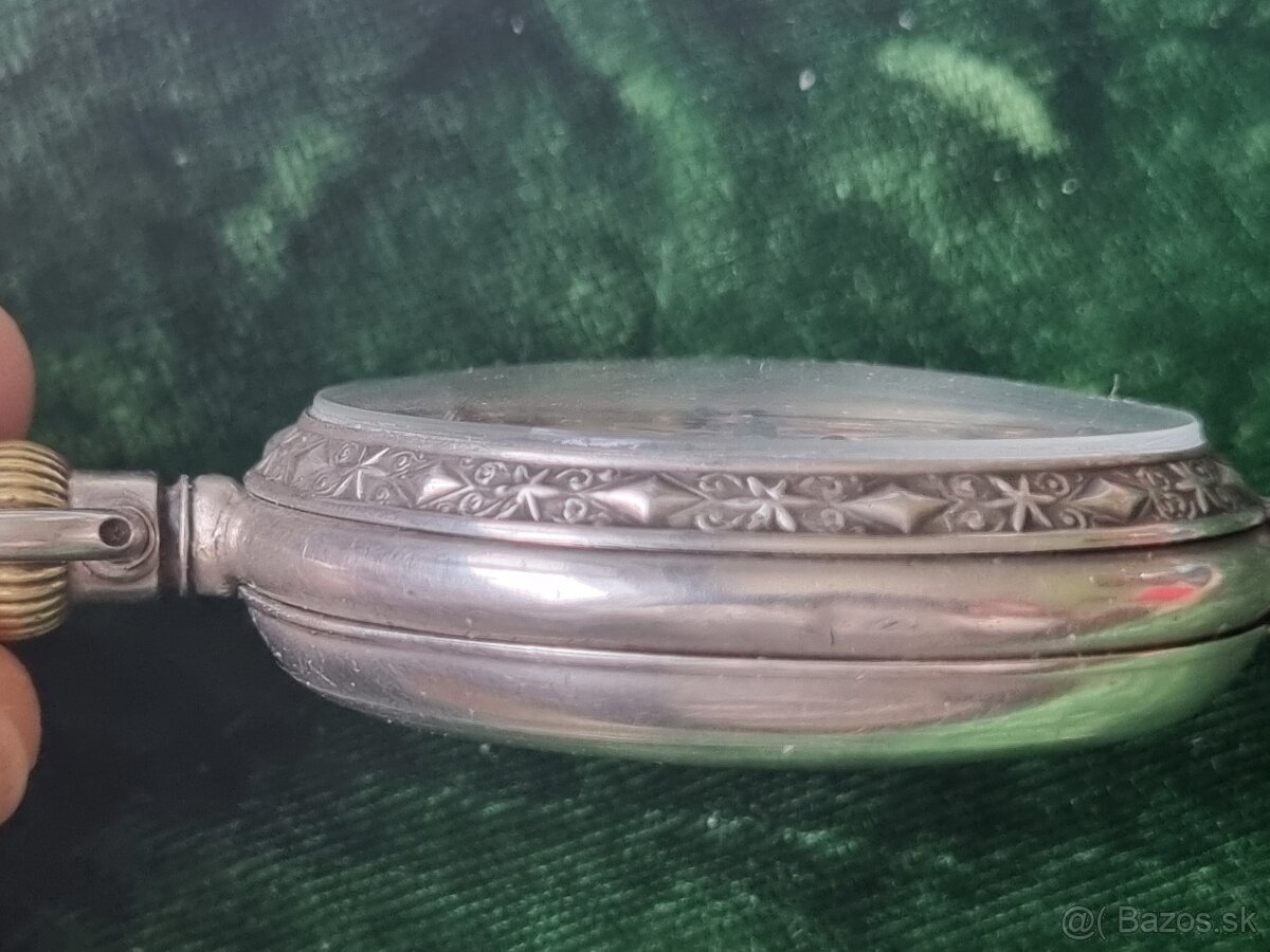 Strieborné, vreckové hodinky. - 8