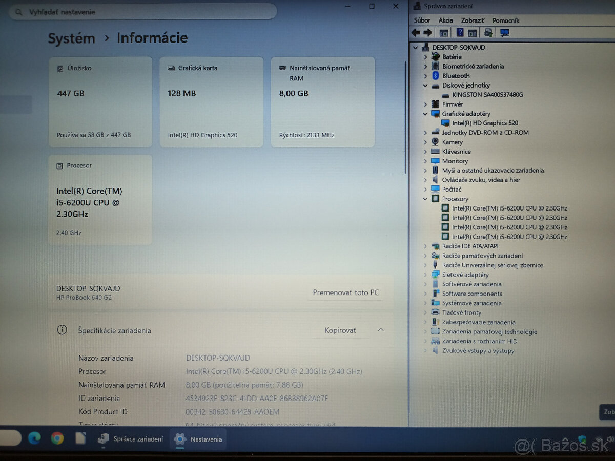 NB HP ProBook 640 G2 - 14" - 8