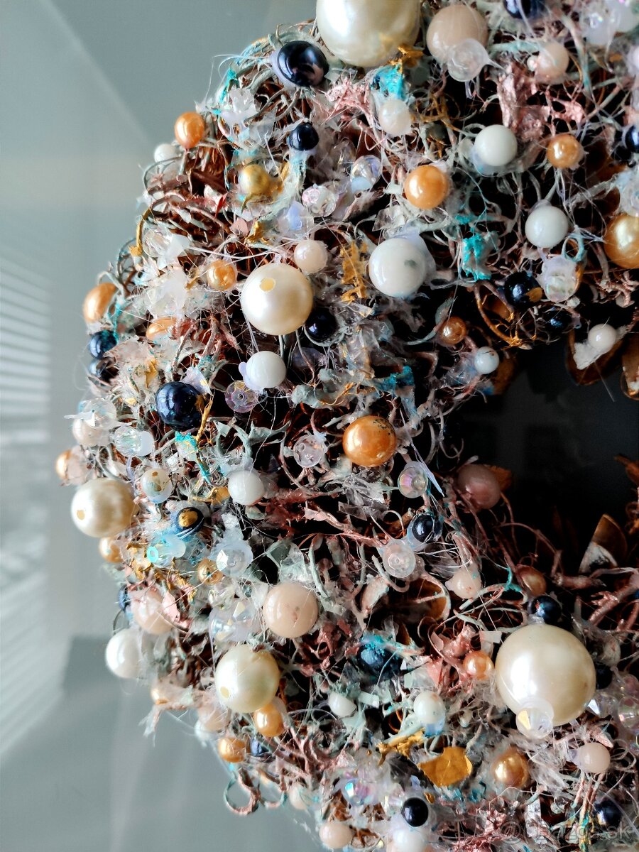 Zimný koralkový vianočný set - hadmade - 8