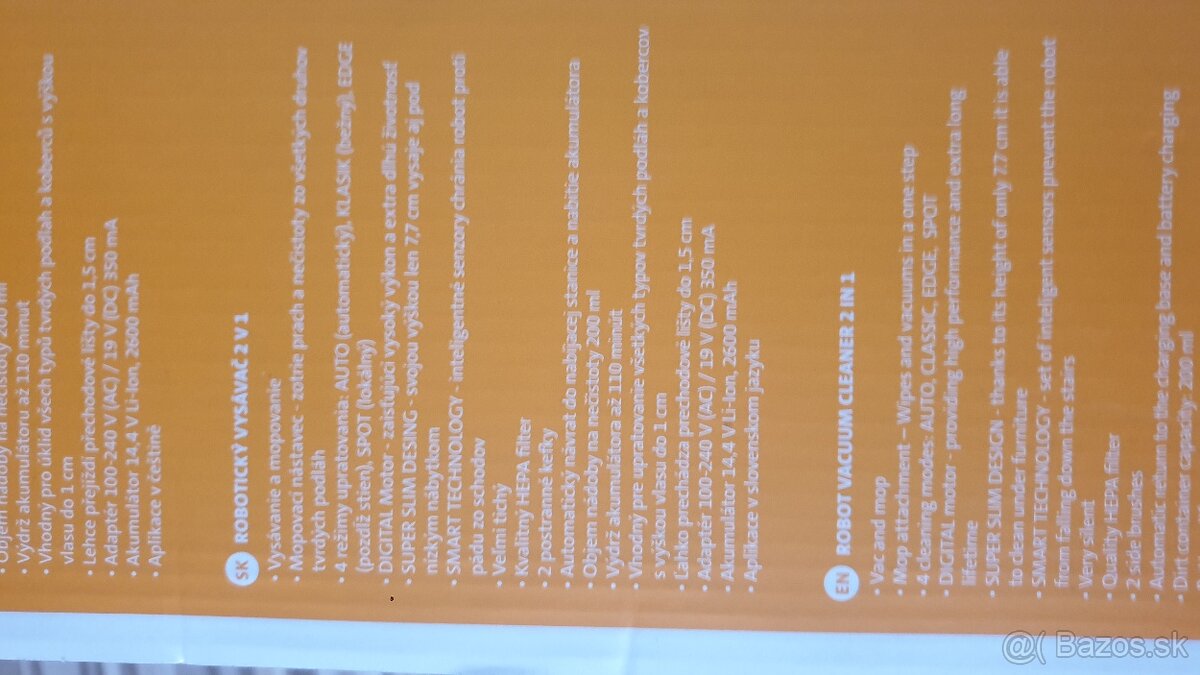 Robotický vysavač ETA - 8