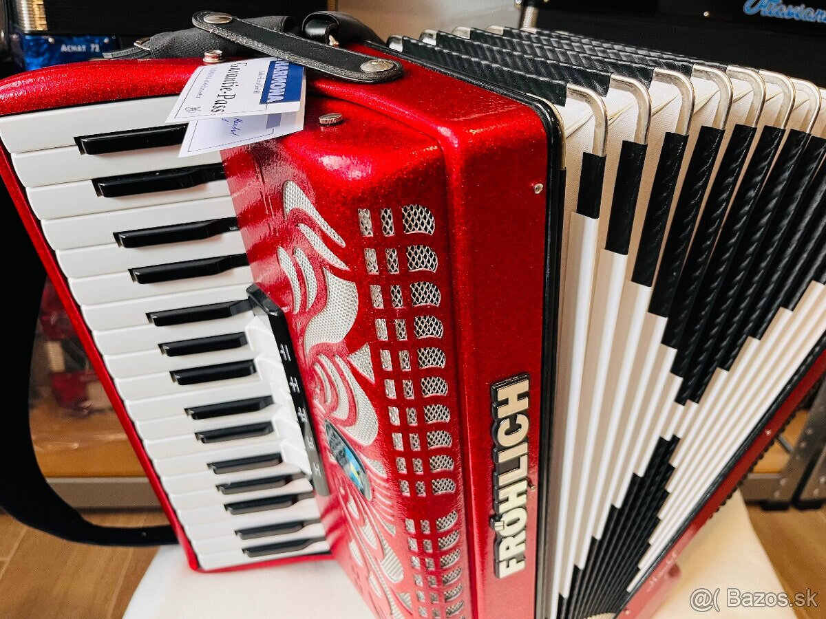 Predám akordeón Weltmeister-Fröhlich Handel 72 basový - nový - 8