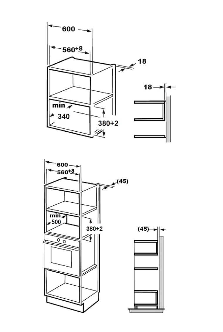 Lord M5 vstavaná mikrovlnka - nerez - 8