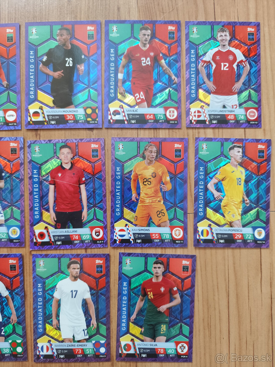 Euro 2024 Futbalové kartičky Match Attax - Paralelky - 8