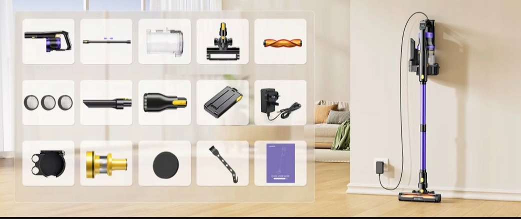 Laresar X11 550W 55KPA sací výkon bezdrôtový ručný vysávač - 8