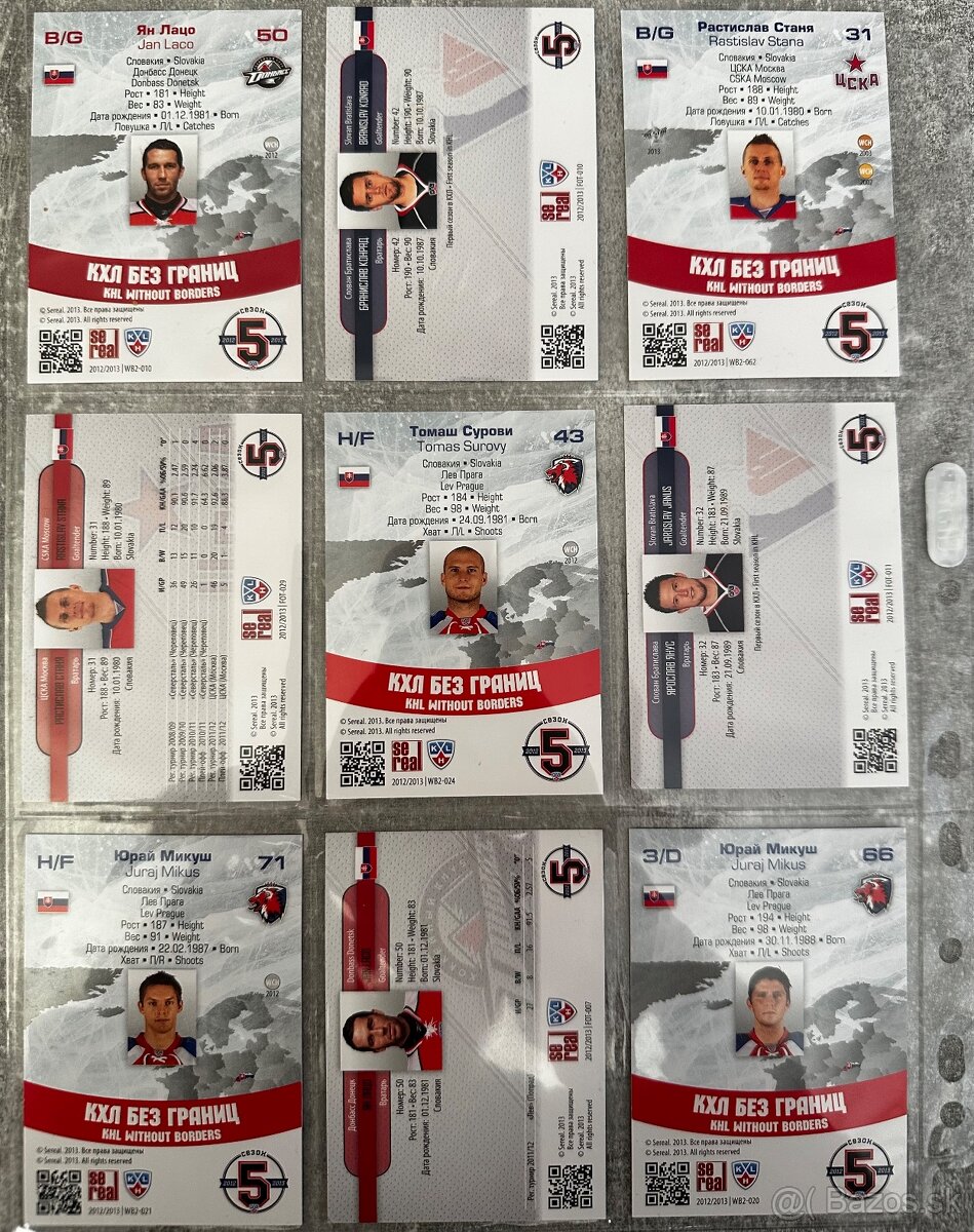 KHL karty Slovákov - 8