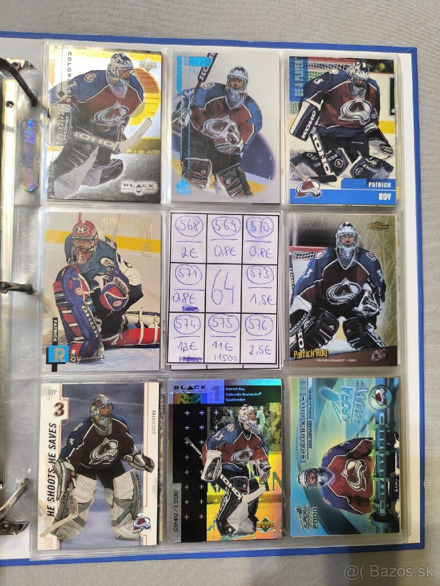 Hokejové kartičky - Patrick Roy 3 - 8