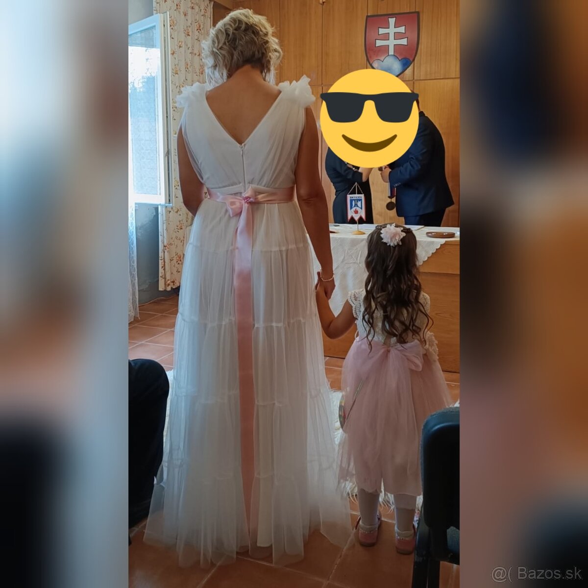 Biele spoločenské-svadobné šaty - 8