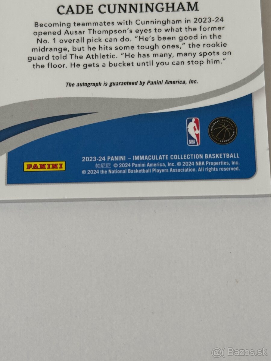 Basketbalova karticka Cade Cunningham - 8