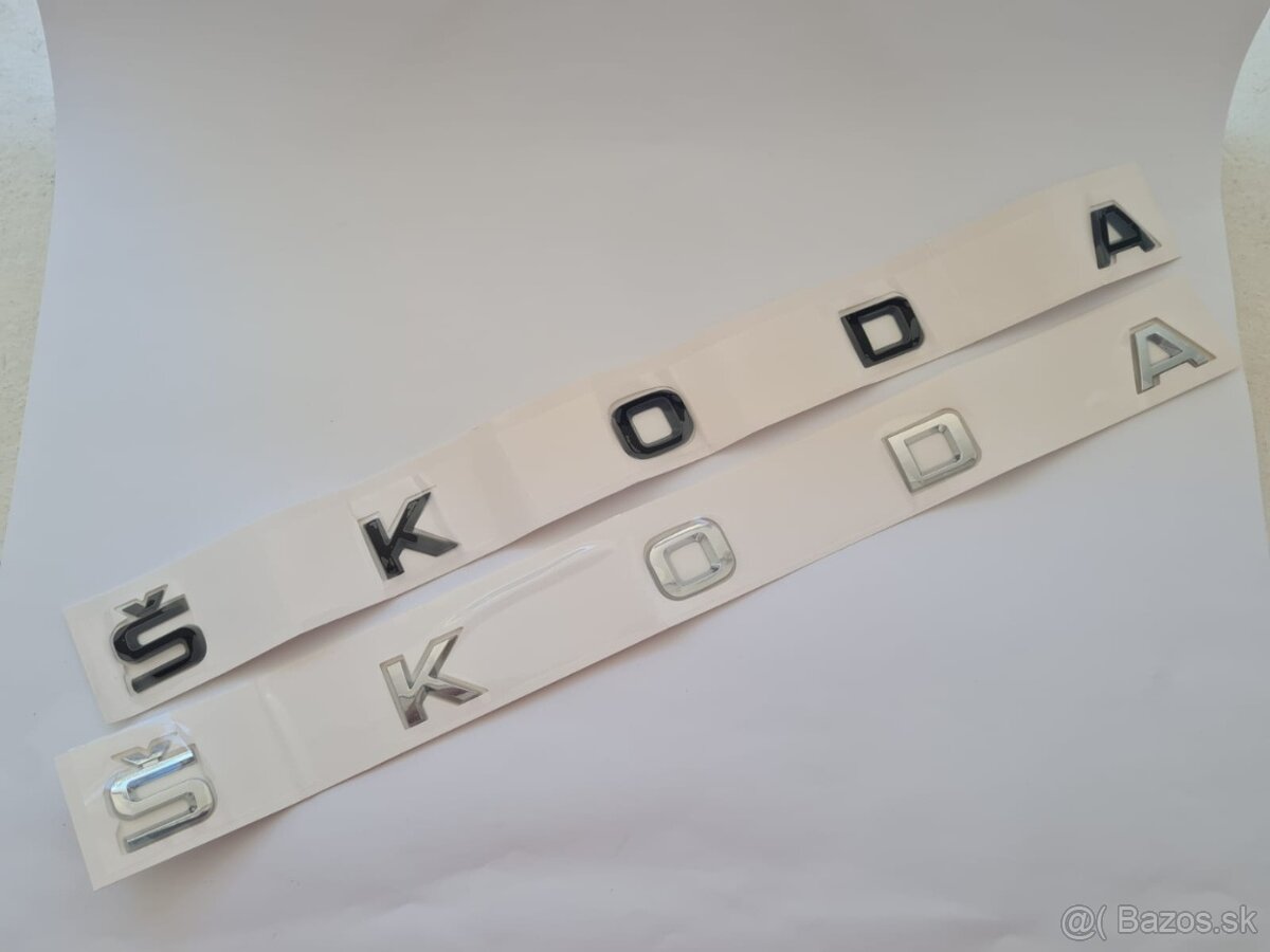 ŠKODA nápisy ČIERNE / CHROMOVE - 8