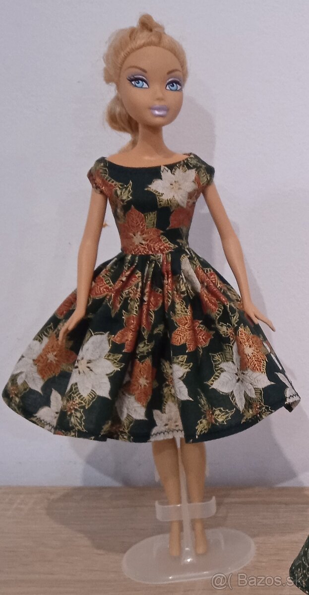 Barbie -vianocne šaty pre Barbie - 8
