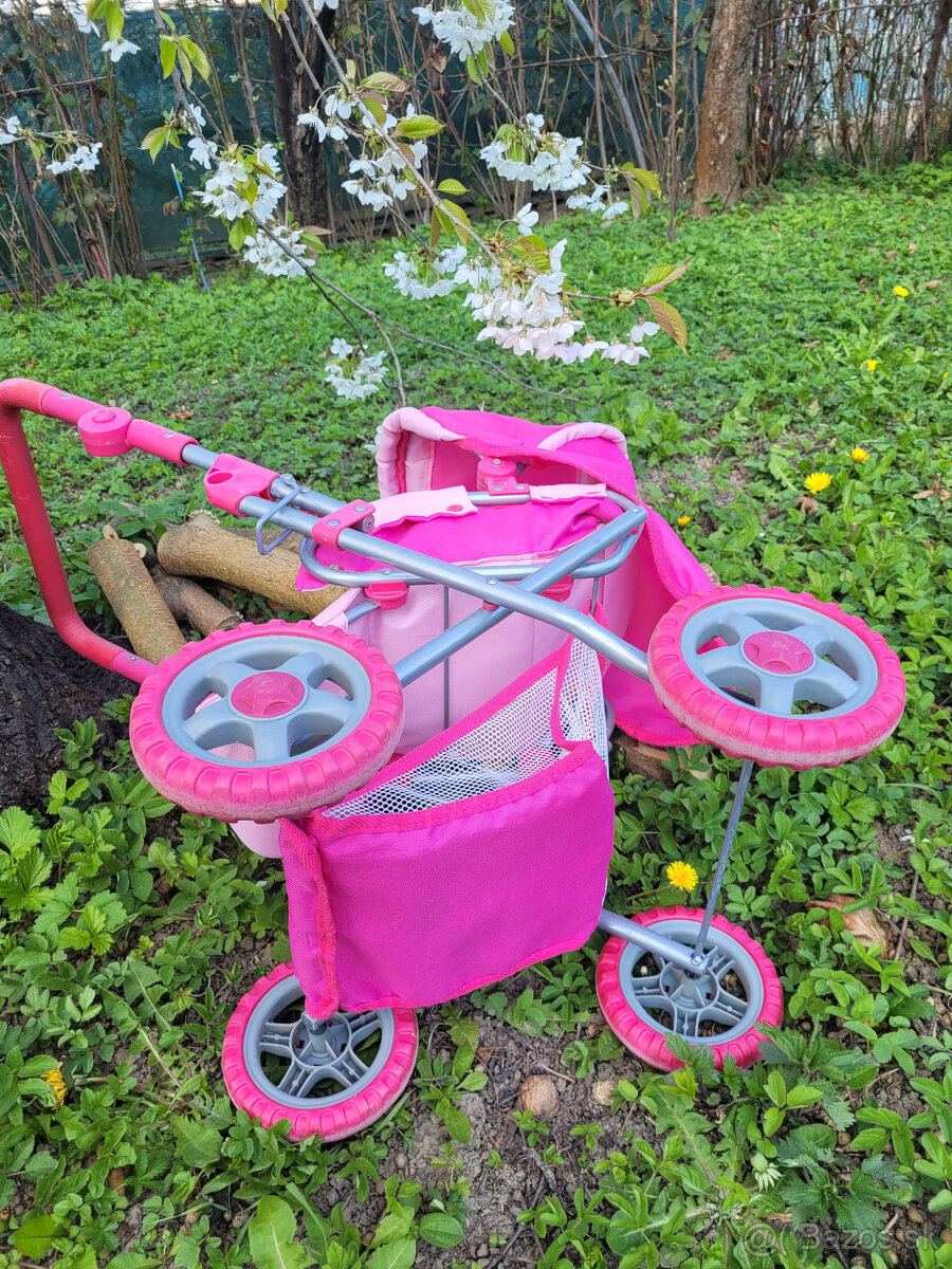 ruzovy stvorkolesovy kocik pre babiky - 8