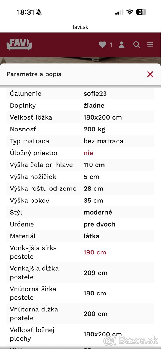 Manželská posteľ , matrac - 8