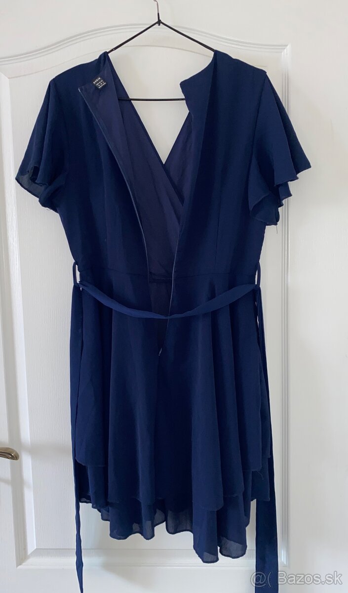 Shein tmavomodre saty velkost M - 8