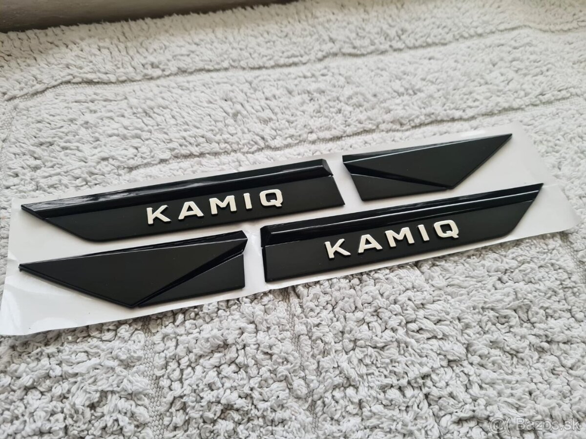 ČIERNE Nápisy s chrómovymi pismenami pre ŠKODA Modely - 8