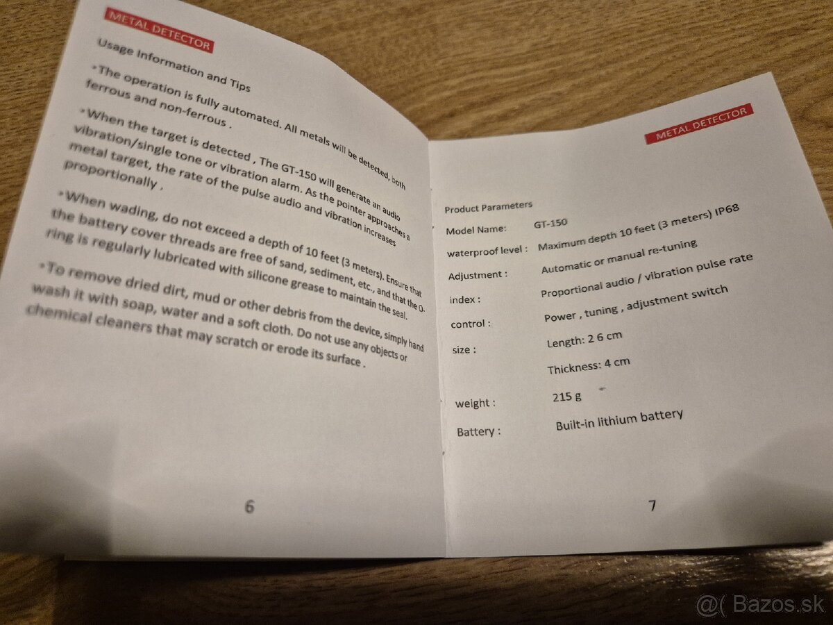 Detektor kovov - pinpointer GT150. - 8