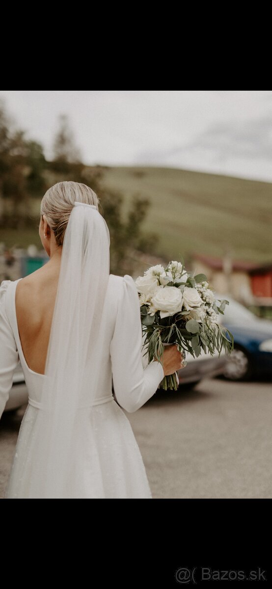 Svadobné šaty, veľkosť 36/38 - 8