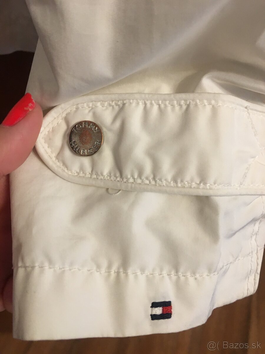 TOMMY HILFIGER originál snehobiela/damska bundicka L - 8
