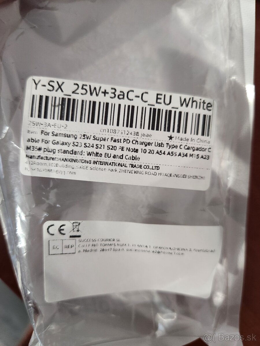 Originálna 25W nabíjačka Samsung C to C, biela - 8