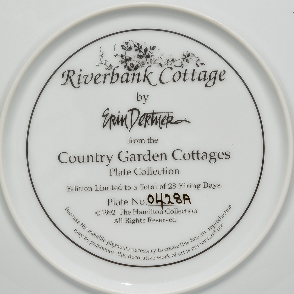 Zberateľské porcelánové taniere - chalúpka - 8