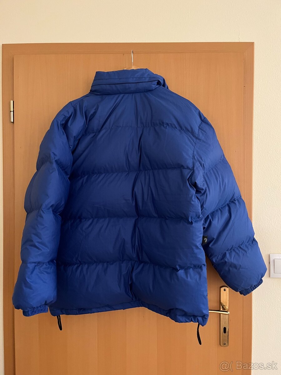 Modrá pánska páperová bunda - 8