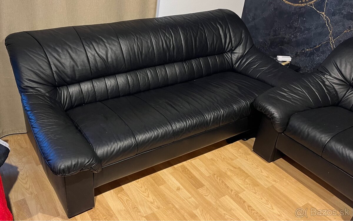 Predam koženú sedačku a 2 kresla - 8